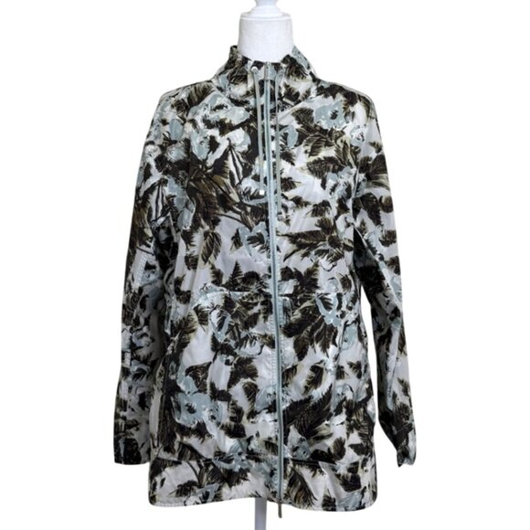 Lafayette 148 Lightweight Baylor Jacket Windbreaker Full-Zip Floral Women Size L - Picture 2 of 8